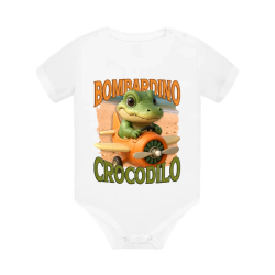 Baby Bombardino Crocodilo - Italian Brainrot - krokodýl bombardér - dětské body s potiskem