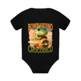 Baby Bombardino Crocodilo - Italian Brainrot - krokodýl bombardér - dětské body s potiskem