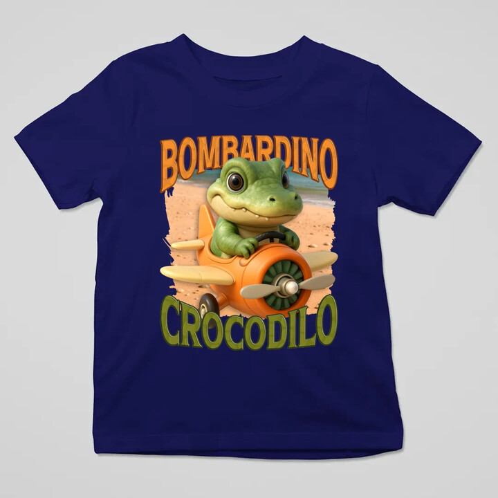 Baby Bombardino Crocodilo - Italian Brainrot - krokodýl bombardér - dětské tričko s potiskem