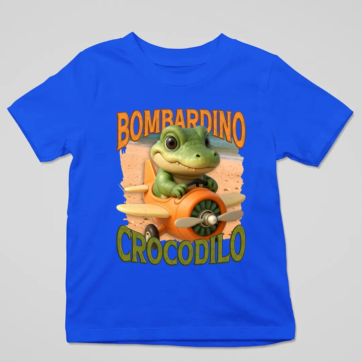 Baby Bombardino Crocodilo - Italian Brainrot - krokodýl bombardér - dětské tričko s potiskem