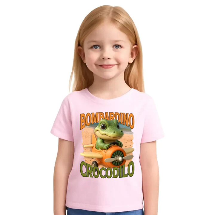 Baby Bombardino Crocodilo - Italian Brainrot - krokodýl bombardér - dětské tričko s potiskem