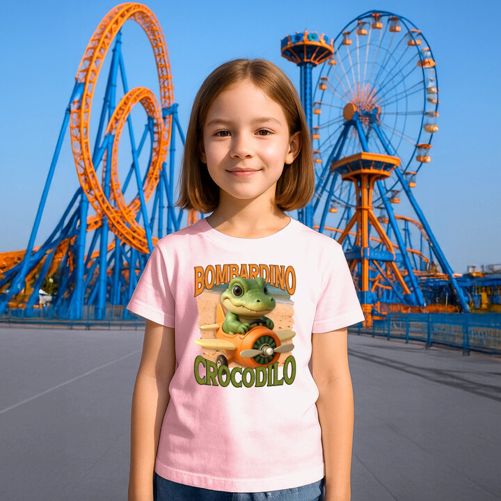Baby Bombardino Crocodilo - Italian Brainrot - krokodýl bombardér - dětské tričko s potiskem