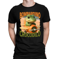 Baby Bombardino Crocodilo - Italian Brainrot - krokodýl bombardér - pánské tričko s potiskem
