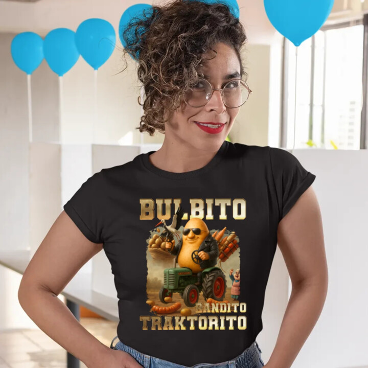 Bulbito bandito traktorito - brambor traktorista bandita - Italian Brainrot  - dámské tričko s potiskem