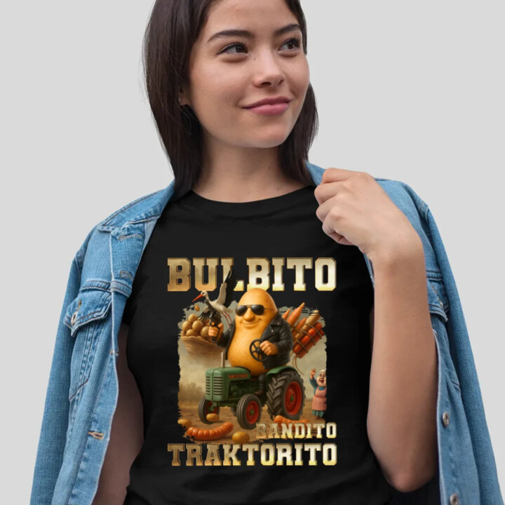 Bulbito bandito traktorito - brambor traktorista bandita - Italian Brainrot  - dámské tričko s potiskem