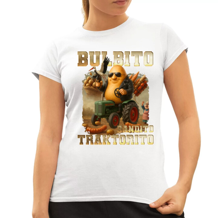 Bulbito bandito traktorito - brambor traktorista bandita - Italian Brainrot  - dámské tričko s potiskem