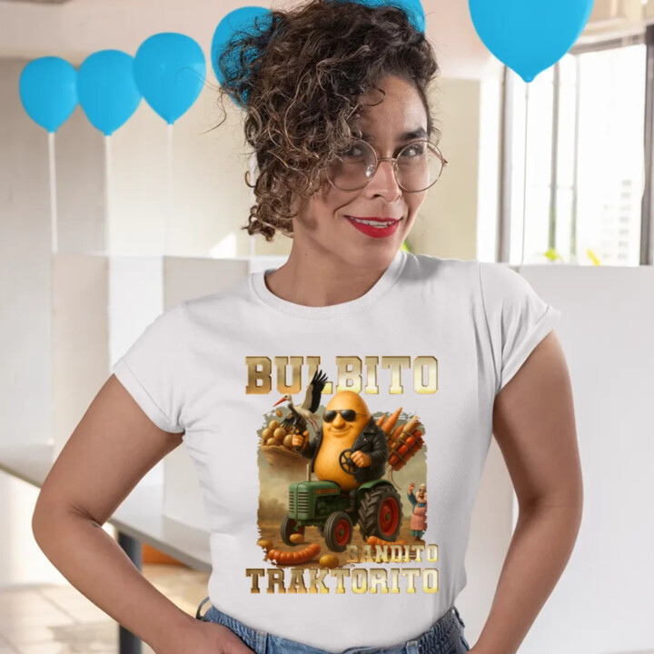 Bulbito bandito traktorito - brambor traktorista bandita - Italian Brainrot  - dámské tričko s potiskem