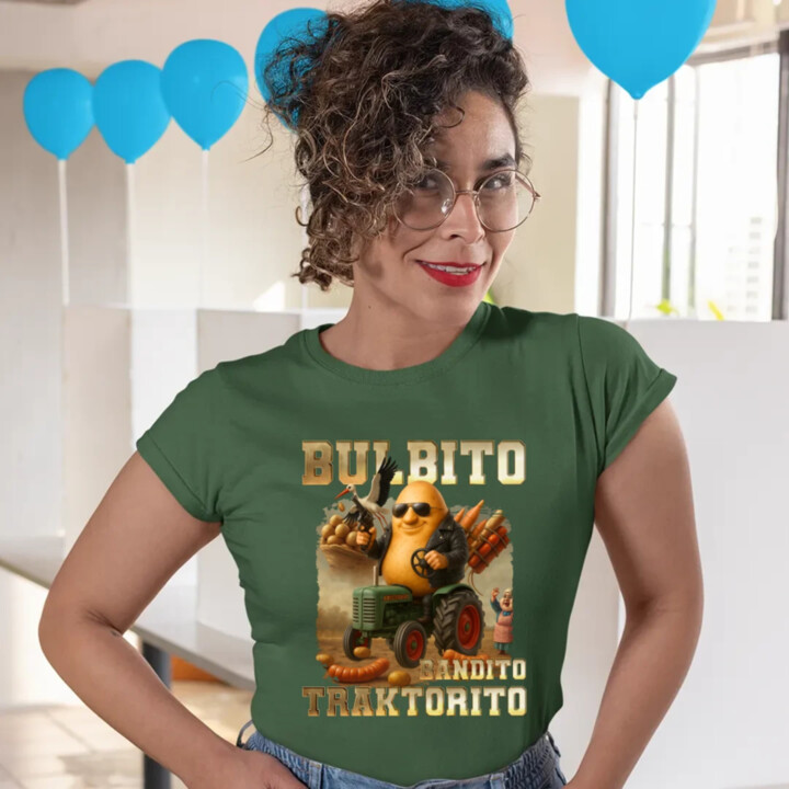 Bulbito bandito traktorito - brambor traktorista bandita - Italian Brainrot  - dámské tričko s potiskem