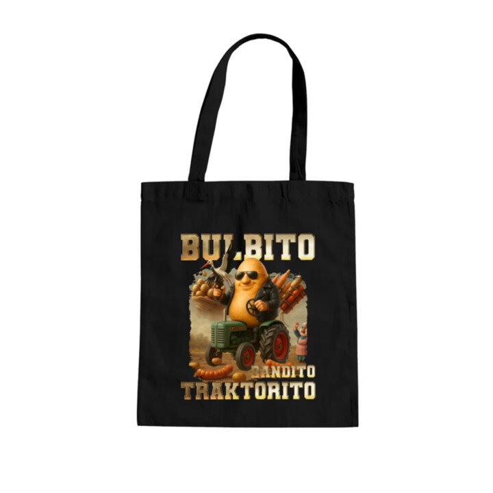 Bulbito bandito traktorito - brambor traktorista bandita - Italian Brainrot - taška s potiskem