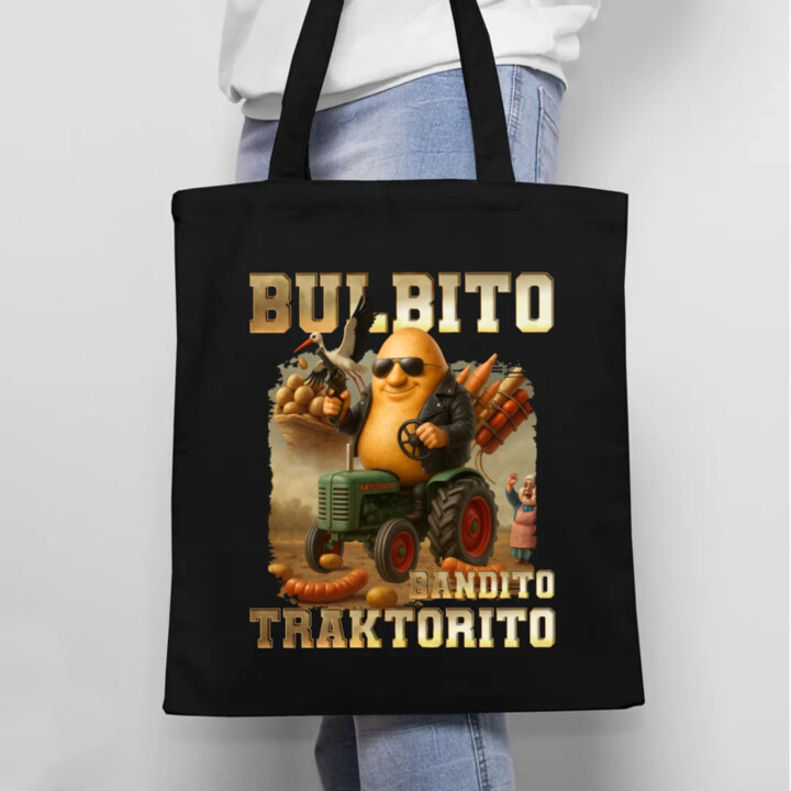 Bulbito bandito traktorito - brambor traktorista bandita - Italian Brainrot - taška s potiskem