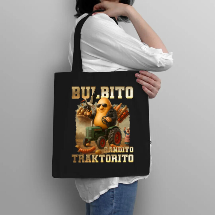 Bulbito bandito traktorito - brambor traktorista bandita - Italian Brainrot - taška s potiskem