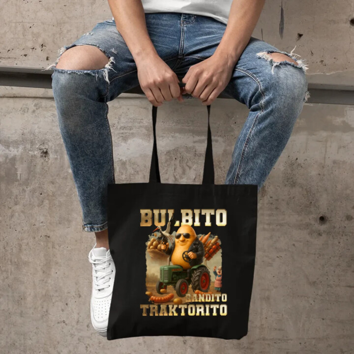 Bulbito bandito traktorito - brambor traktorista bandita - Italian Brainrot - taška s potiskem