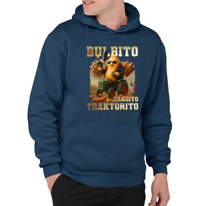 Bulbito bandito traktorito - brambor traktorista bandita - Italian Brainrot - pánská mikina s potiskem