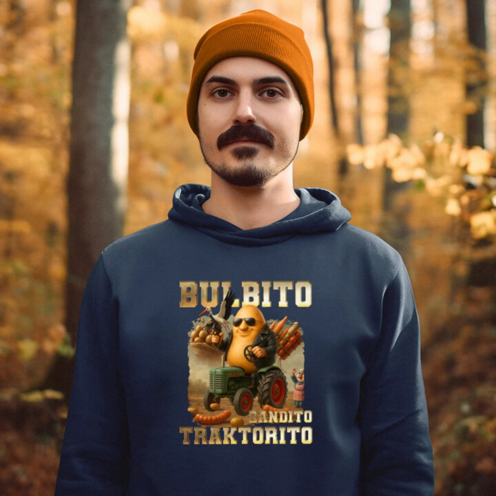 Bulbito bandito traktorito - brambor traktorista bandita - Italian Brainrot - pánská mikina s potiskem