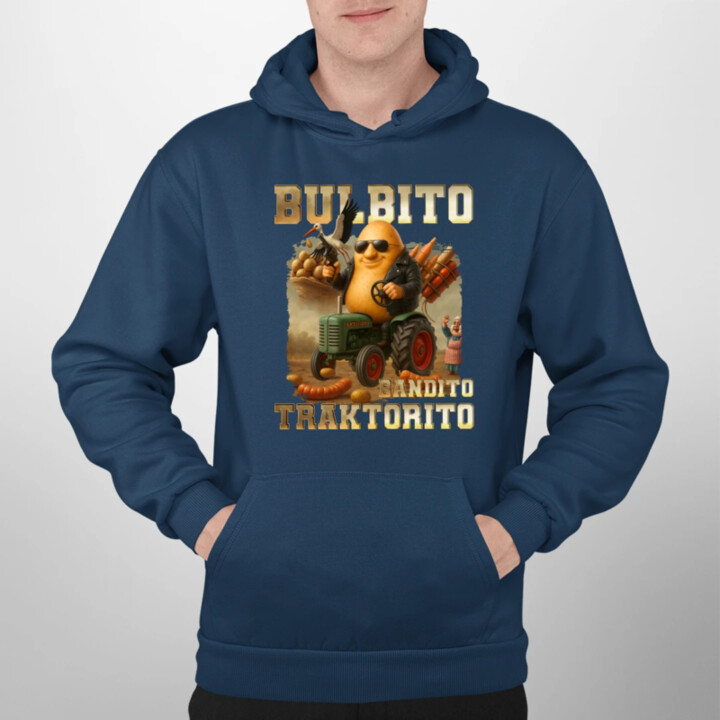 Bulbito bandito traktorito - brambor traktorista bandita - Italian Brainrot - pánská mikina s potiskem