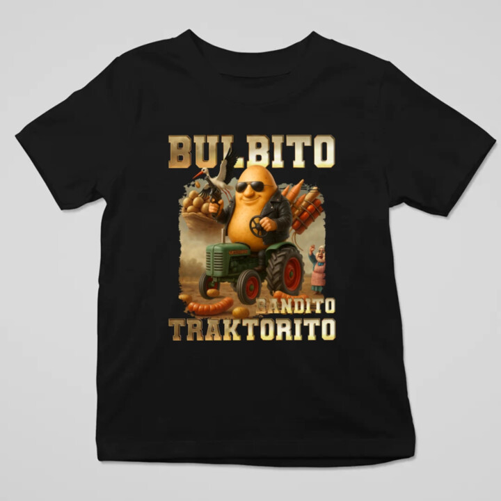 Bulbito bandito traktorito - brambor traktorista bandita - Italian Brainrot - dětské tričko s potiskem