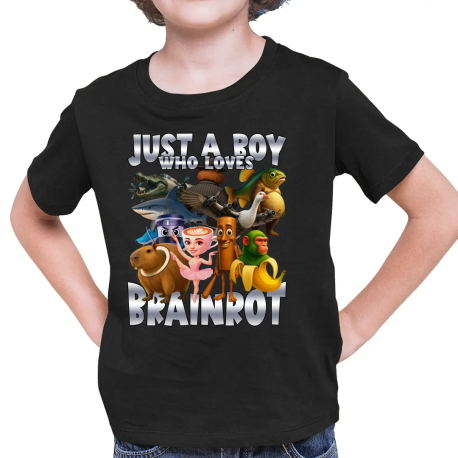 Just a boy who loves brainrot - dětské tričko s potiskem