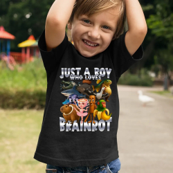 Just a boy who loves brainrot - dětské tričko s potiskem