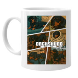 Dachshund life - Život jezevčíka - hrnek s potiskem
