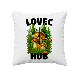 Lovec hub - polštář s potiskem