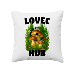 Lovec hub - polštář s potiskem