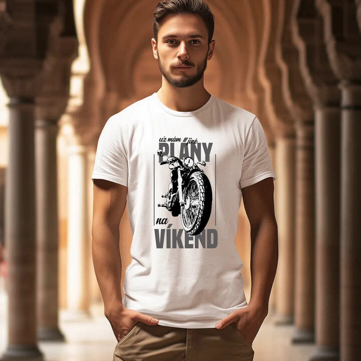 už mám jiné plány na víkend - pánské tričko s potiskem