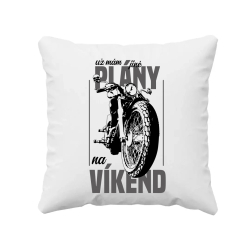 už mám jiné plány na víkend - polštář s potiskem