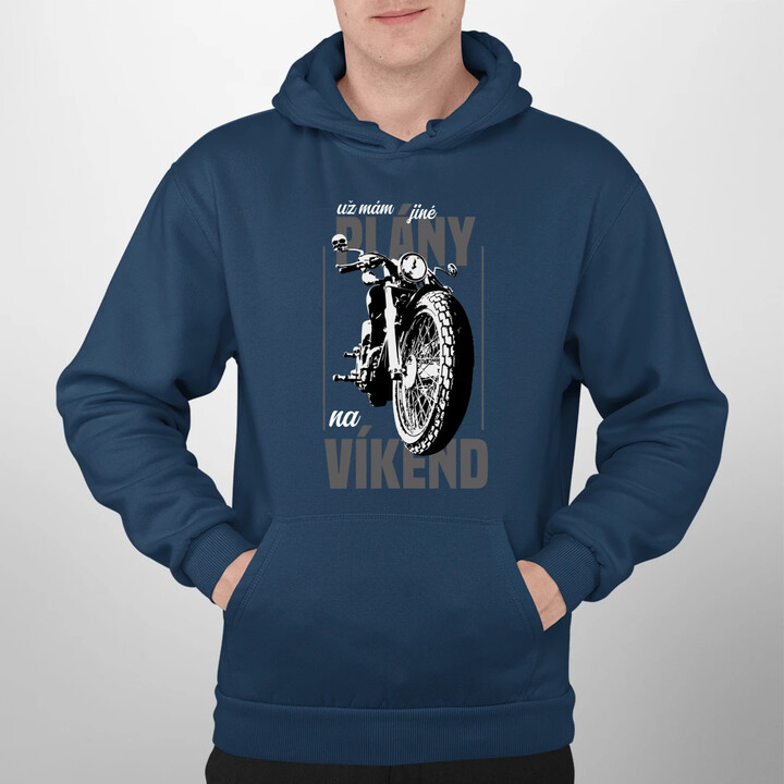 už mám jiné plány na víkend - pánská mikina s potiskem