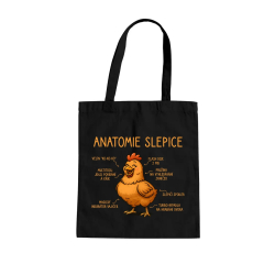 Anatomie slepice - taška s potiskem