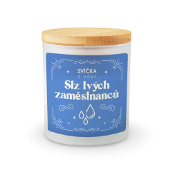 Svíčka s vůní slz tvých zaměstnanců - vonná svíčka s potiskem