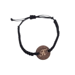 Iniciála - dřevěný náramek s gravírováním - personalizovaný produkt