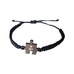 Puzzle - dřevěný náramek s gravírováním