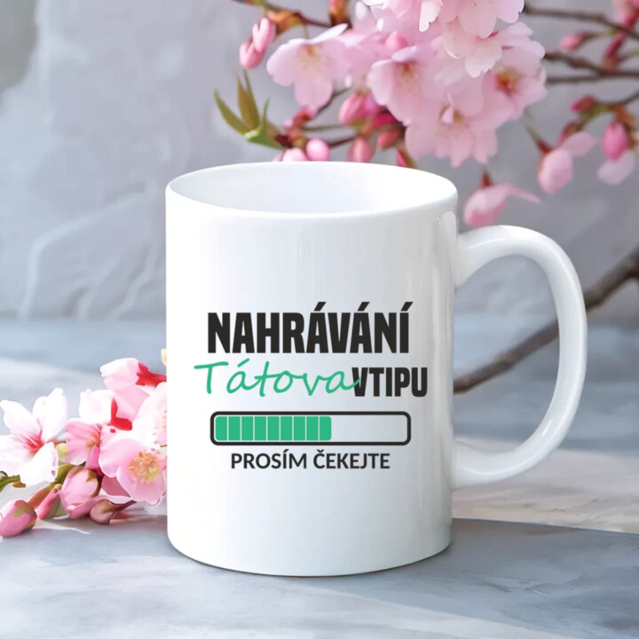 Nahrávání tátova vtipu - hrnek s potiskem