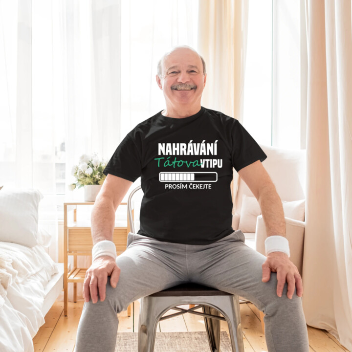 Nahrávání tátova vtipu - pánské tričko s potiskem