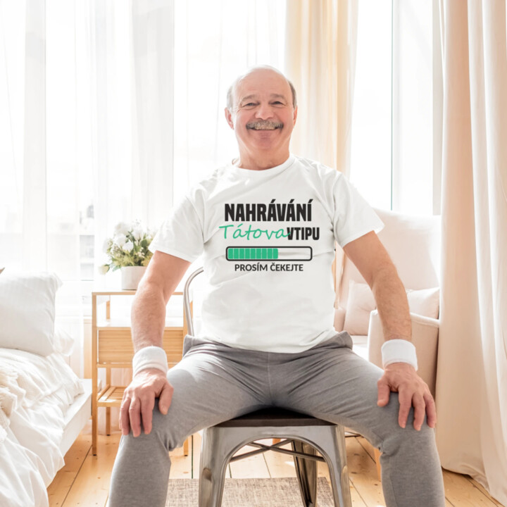 Nahrávání tátova vtipu - pánské tričko s potiskem