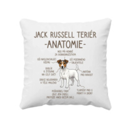 Jack Russell teriér – anatomie - polštář s potiskem