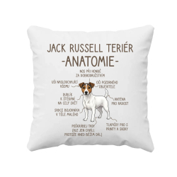 Jack Russell teriér – anatomie - polštář s potiskem