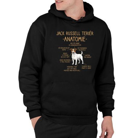 Jack Russell teriér – anatomie - pánská mikina s potiskem