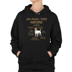 Jack Russell teriér – anatomie - dámská mikina s potiskem