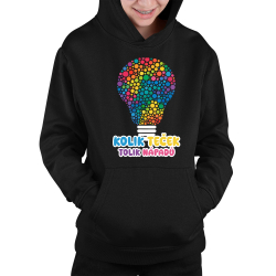 Kolik teček, tolik nápadů - den tečky - dětská mikina s kapucí