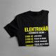 Elektrikář - hodinová sazba - pánské tričko s potiskem