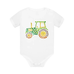 Traktor - den tečky - dětské body s potiskem