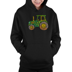 Traktor - den tečky - dětská mikina s kapucí