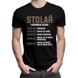Stolař - hodinová sazba - pánské tričko s potiskem