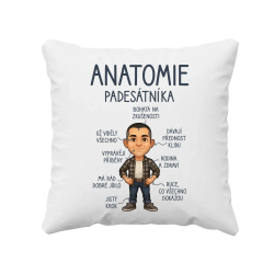 Anatomie – padesátníka - polštář s potiskem