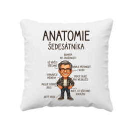 Anatomie šedesátníka - polštář s potiskem
