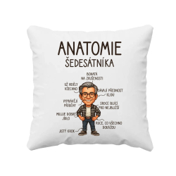 Anatomie šedesátníka - polštář s potiskem