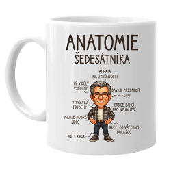 Anatomie šedesátníka - hrnek s potiskem