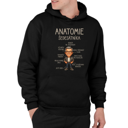 Anatomie šedesátníka - pánská mikina s potiskem