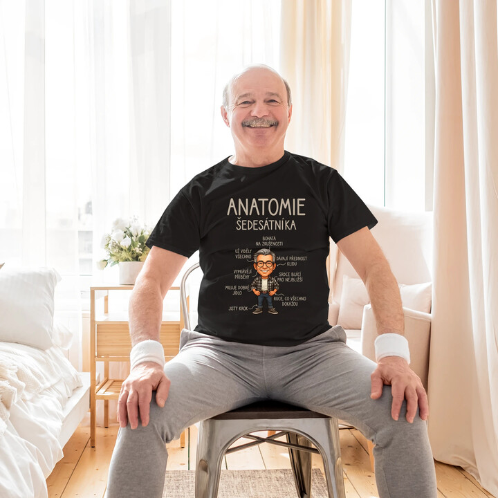 Anatomie šedesátníka - pánské tričko s potiskem